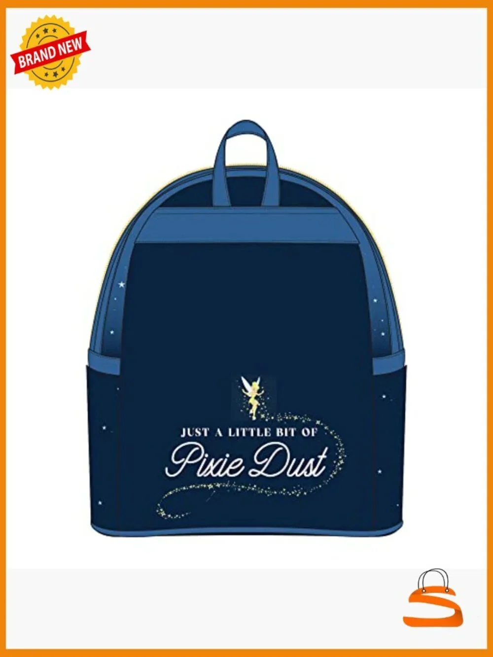 Disney Peter Pan Glow Clock Mini Backpack - Faux Leather, Applique, Enamel Charm
